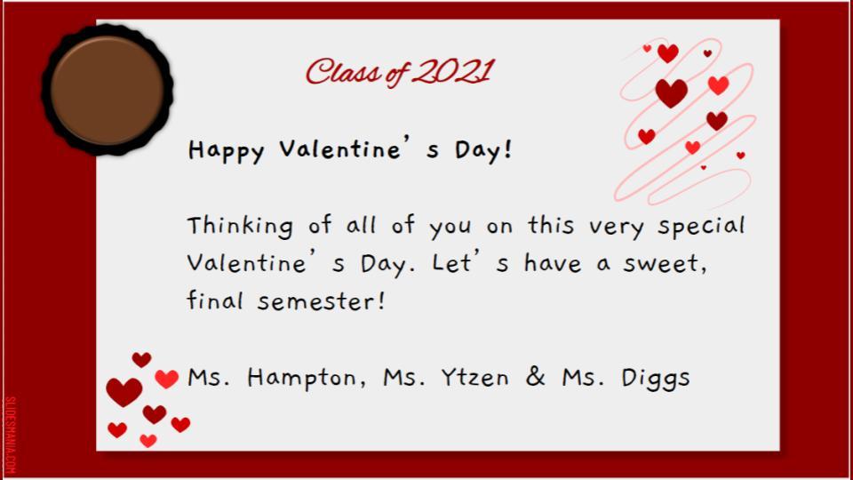 class of 21 valentine