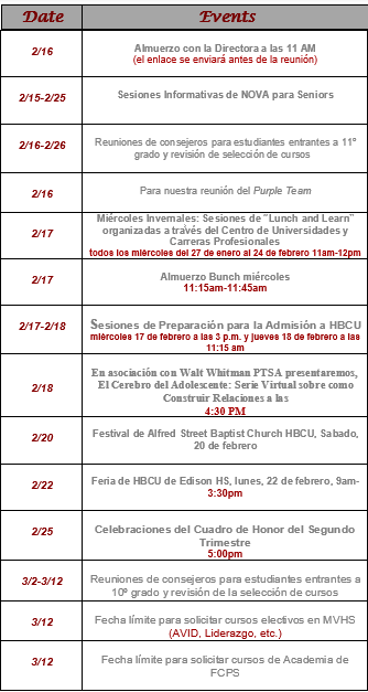 NYC Spanish Calendar