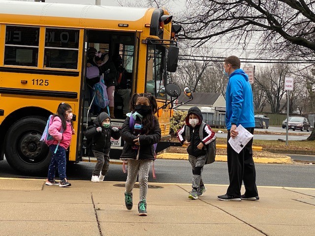 Mr. Shaffer welcomes back students on February 16