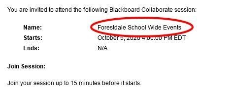 "Forestdale School Wide Events" BBCU link 