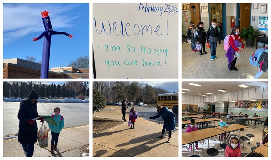 Kinders return to the building!