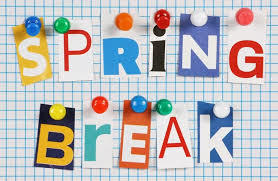 block letters on a bulletin SPRING BREAK