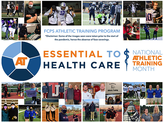 photo collage of National Athletic Trainers Month