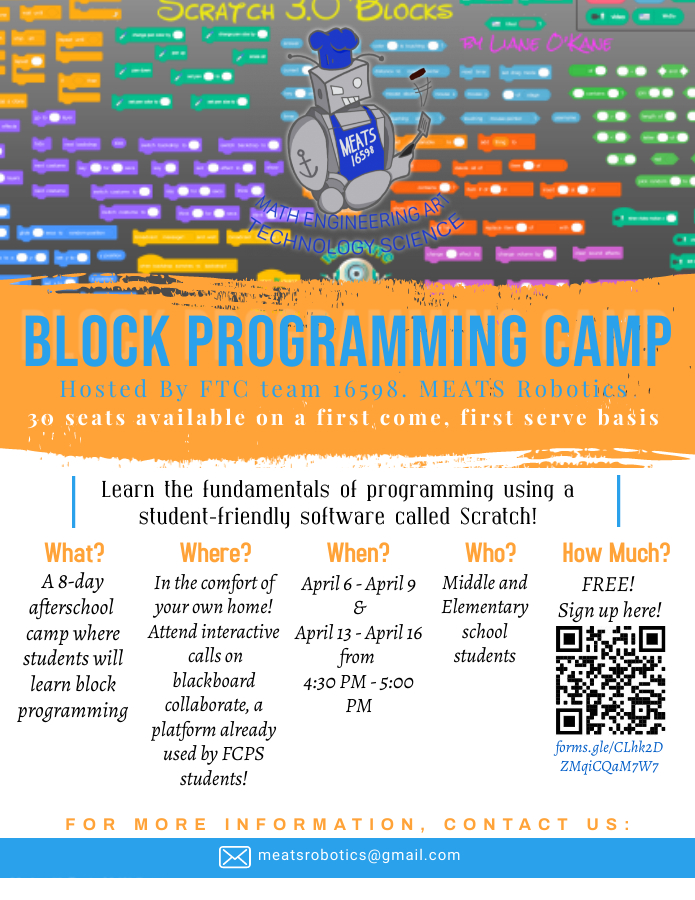 Fairfax HS Free Robotics Club Flyer