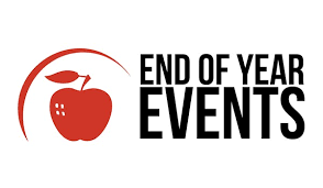 End of school year events graphic