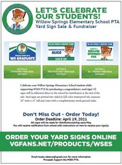 WSES Yard Sign Sample