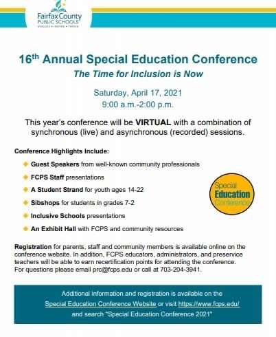 Special Education Conference Information