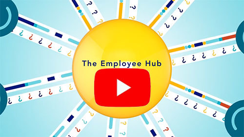 graphic of employee hub for video