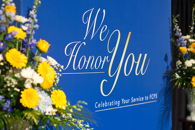 photo of we honor you banner