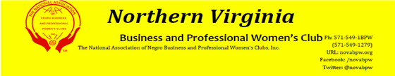 Northern Virginia Business and Professional Women's Club letterhead