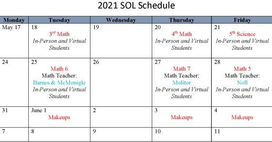 SOL schedule 