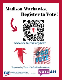QR code for Madison high school voter registration