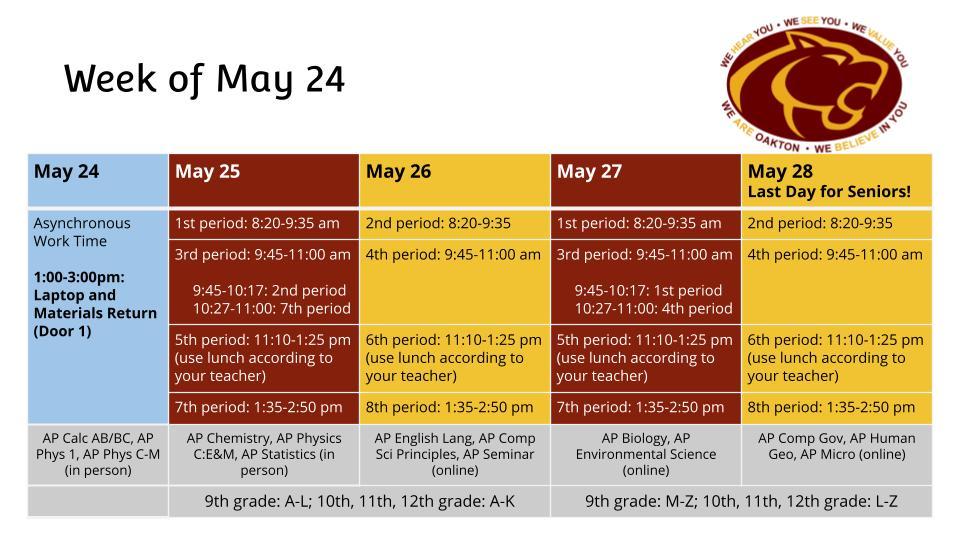 Principal Updates May 24