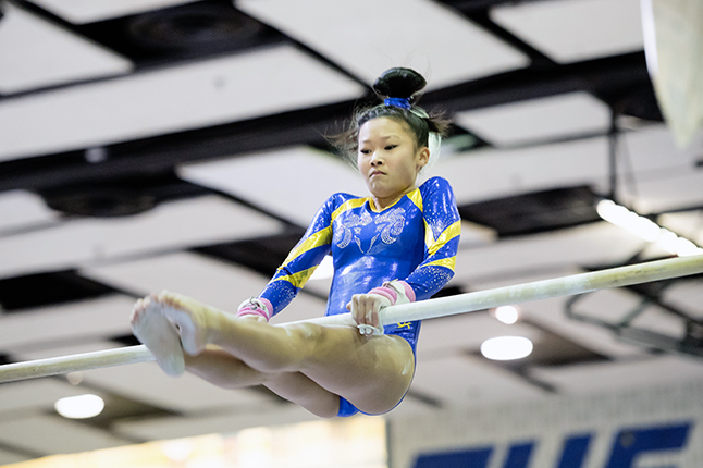 Girl doing gymnastics