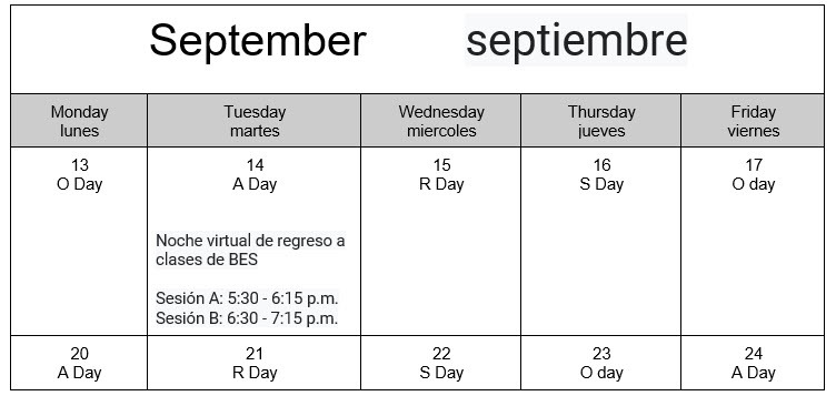 Sept Calendar