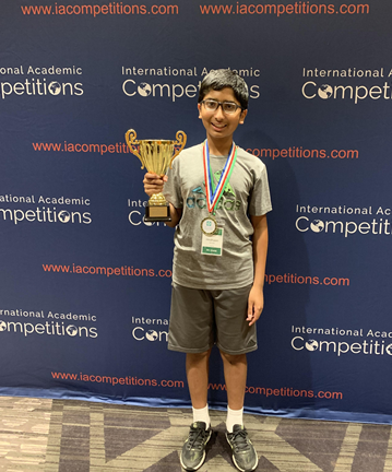 Hridhaan Banerjee (7th grader at Cooper) 2021National science Bee winner