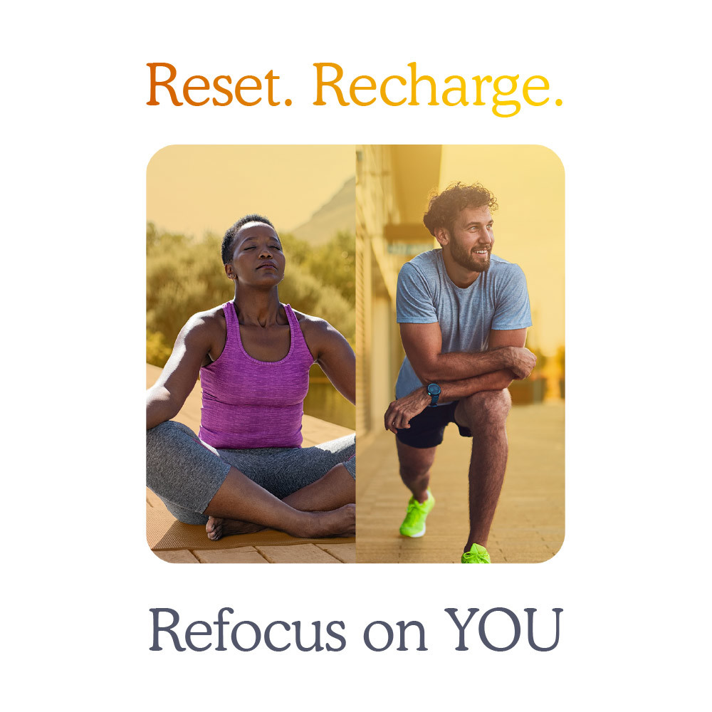 graphic including photos of reset and recharge