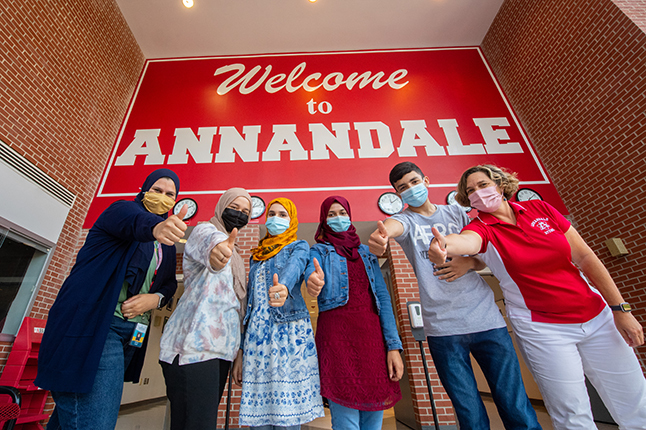 Afghan students at Annandale High School
