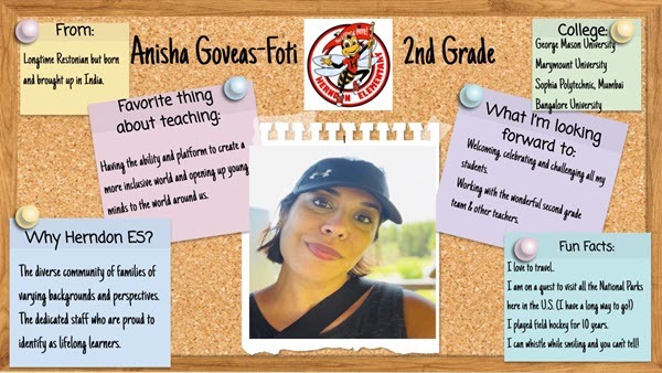 Anisha Goveas-Foti a new teacher