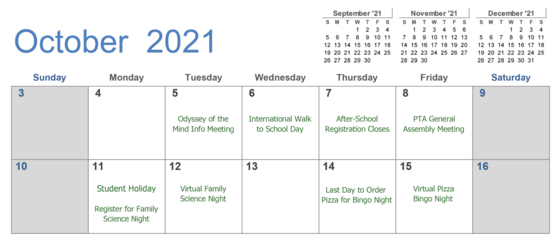 October 4 Calendar Image