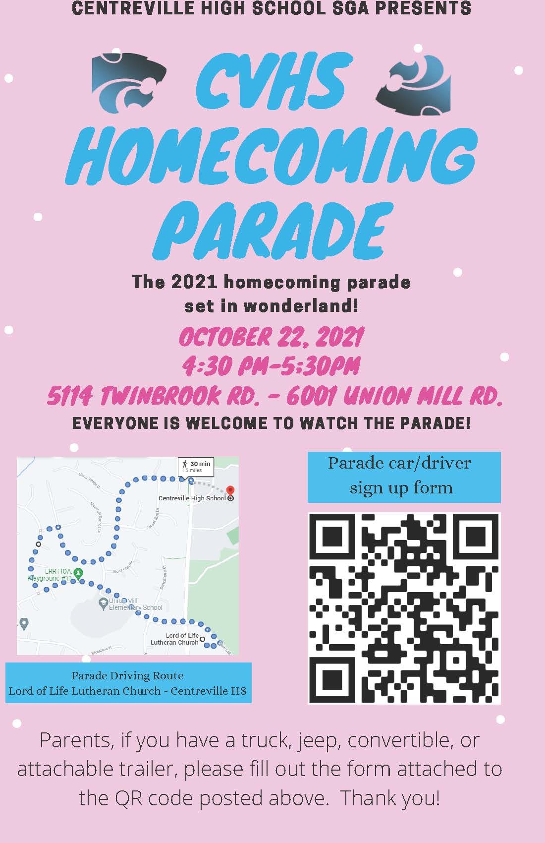 come to the parade