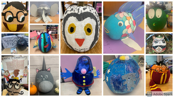 Classroom decorated pumpkins