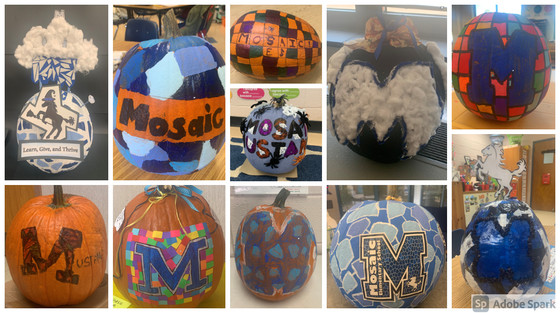 Classroom decorated pumpkins