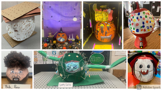 Classroom decorated pumpkins