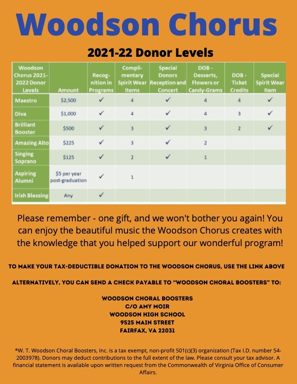 Chorus Donor Flier