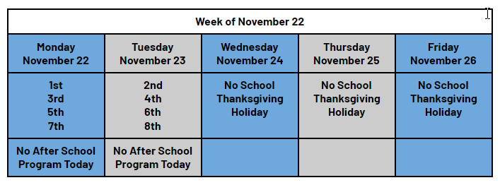 week at a glance