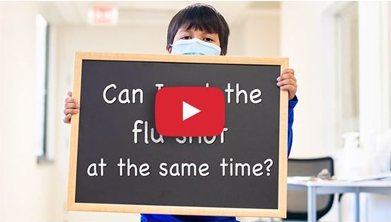 An image of a video about flu shots on youtube.