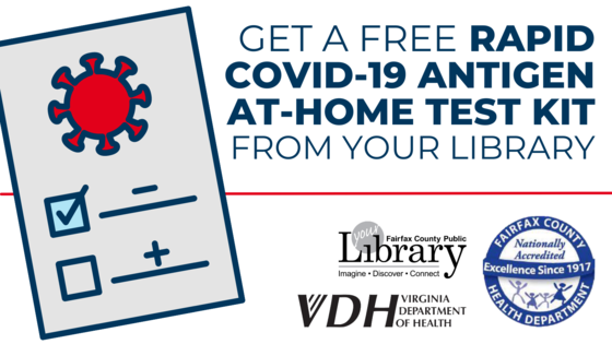 Free rapid covid tests at libraries graphic