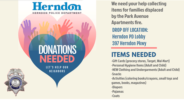 Herndon Fire Donations