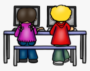 students at computers