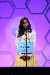 FCPS student Akshita Balaji at Scripps Spelling Bee