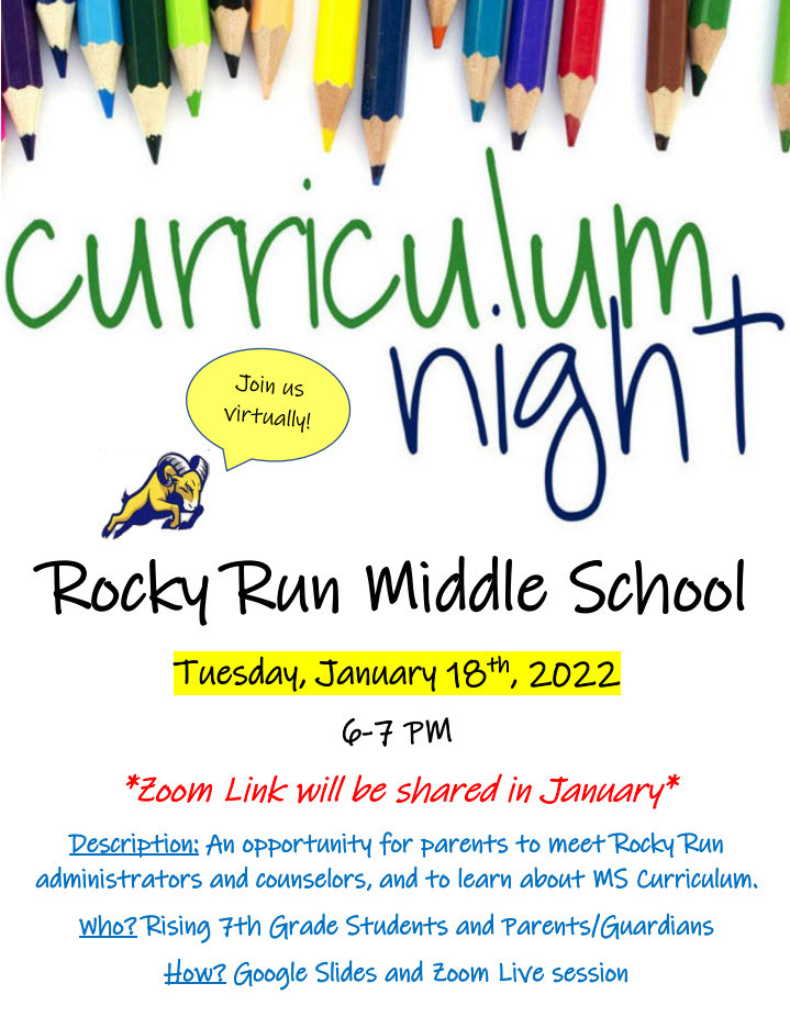 RRMS Curriculum Night Flyer