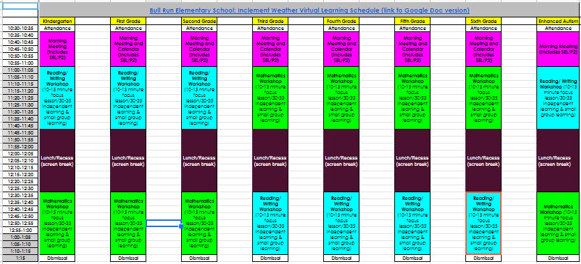 1/20 BRES Virtual Learning Day