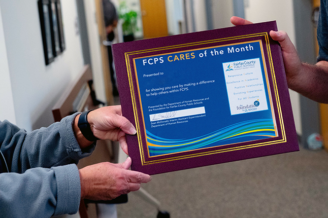 FCPS Cares certificate