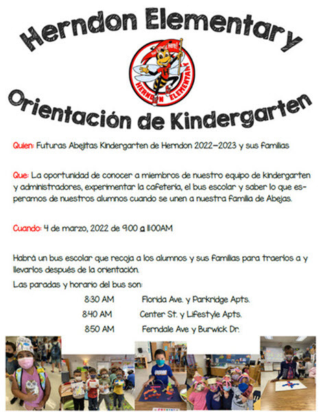 kindergarten orientation Spanish