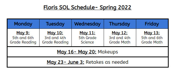 sol schedule