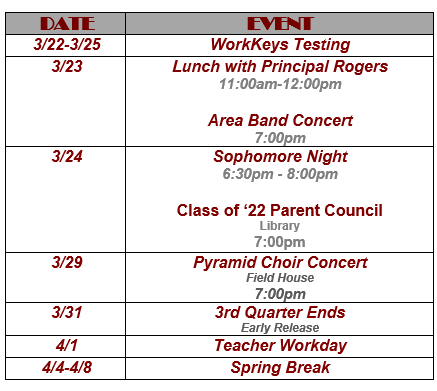 NYC Calendar 3-20-22