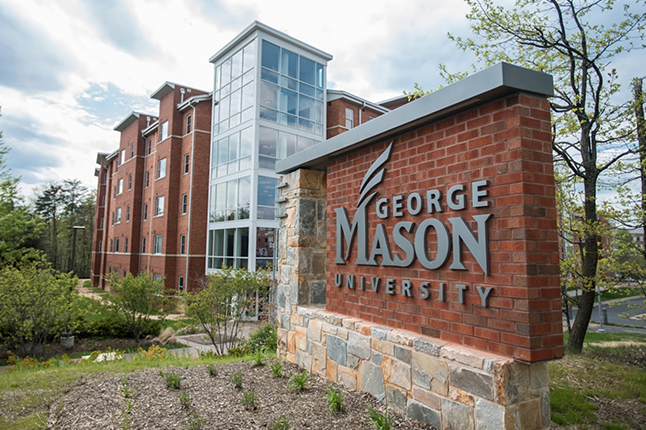 George Mason University sign.