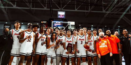 Hayfield Secondary School Boys basketball team. 