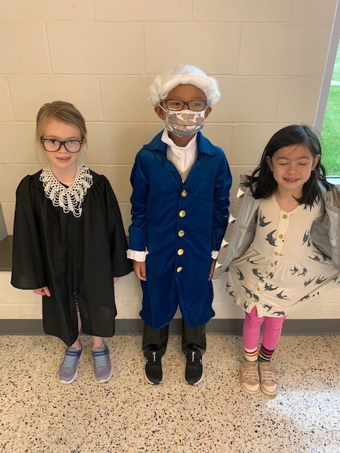 Students dressed up for Dress Like a Famous Person Day