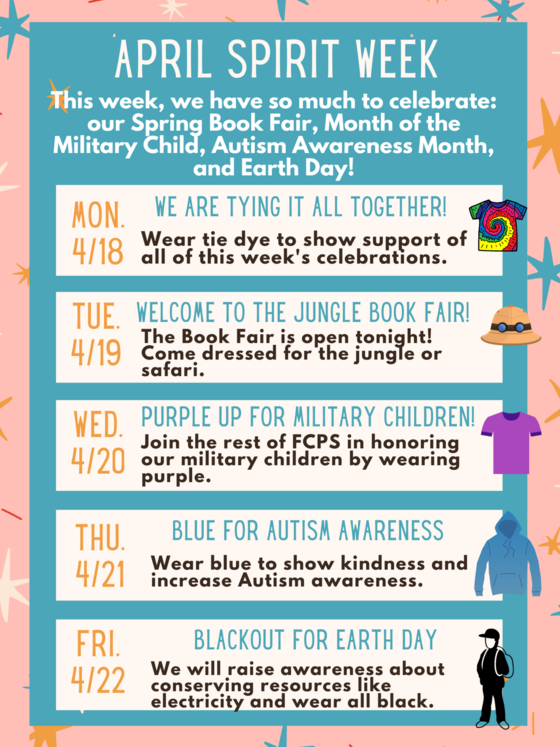 april spirit week