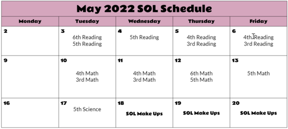sol schedule