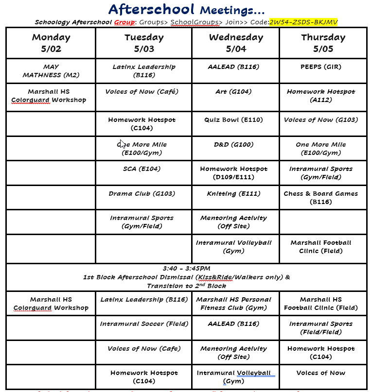 Kilmer Middle School - AfterSchool Program