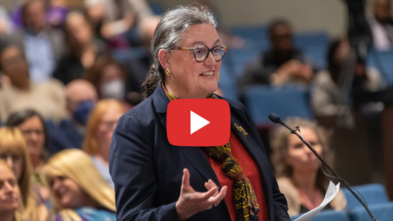 Recently appointed superintendent Dr. Michelle Reid speaking about community engagement.