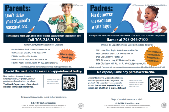 Appts. for School Vaccines