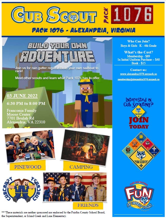cub scouts flyer